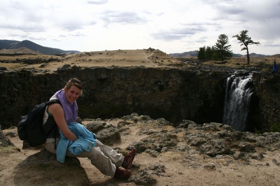 Mongolei,Wasserfall