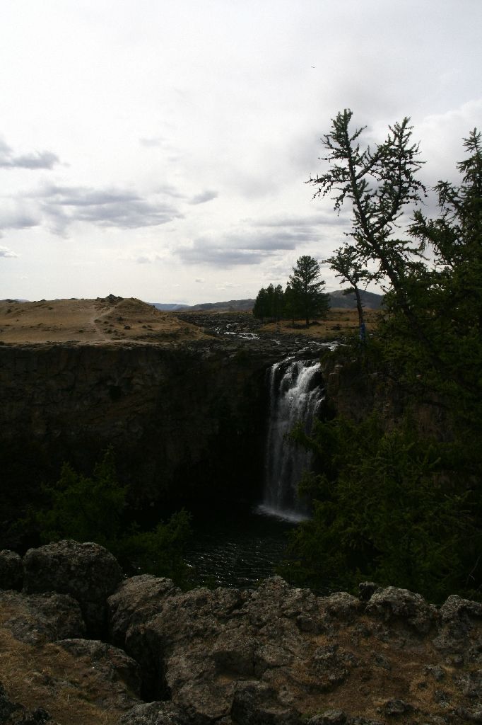 Mongolei,Wasserfall